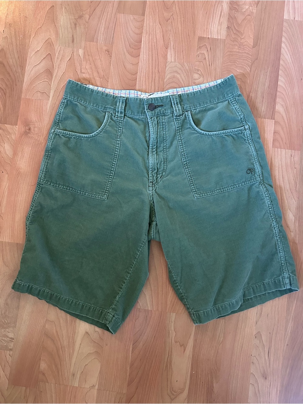 OP Men’s Olive Green Flat Front Shorts